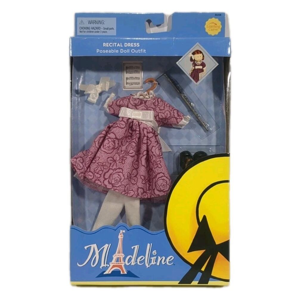Madeline Recital Dress Learning Curve poseable 8" doll outfit 2002 NEW box Vtg
